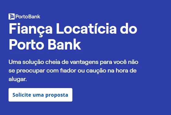 Trecho da página da Fiança Locatícia do Porto Bank